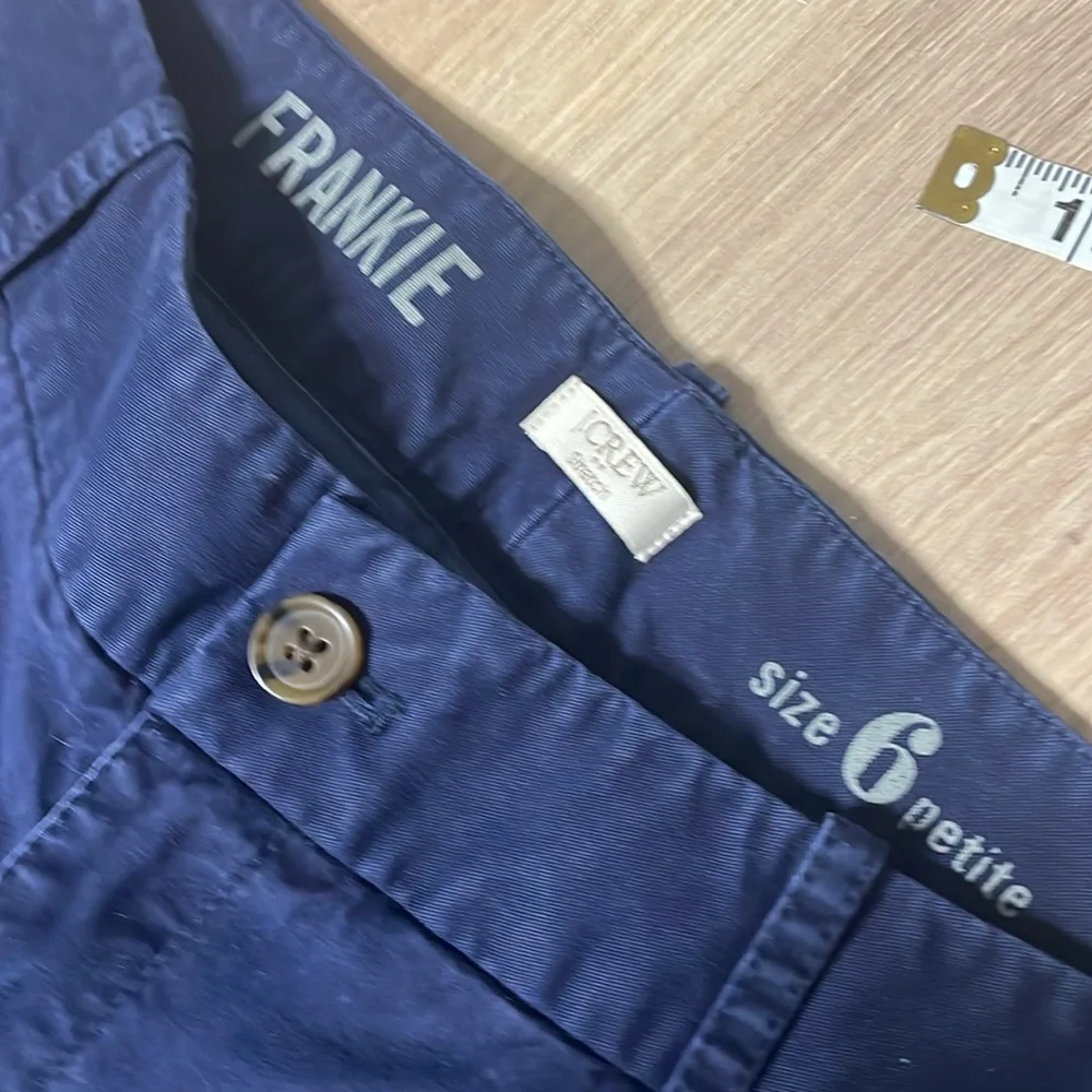J. Crew Frankie Chino.‎ Size 6 Petite. Stretch. Great Used Condition. Blue. - Picture 4 of 7